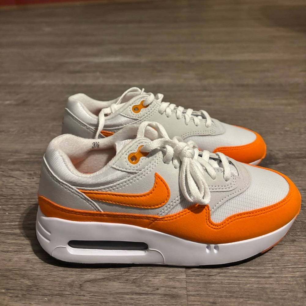 Nike Air Max 1 86’ OG Big Bubble Golf Shoe - Orange White and Gray - Picture 3 of 6